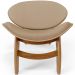 Kit 4 Poltronas Decorativa Orgânica Sala Living Kadosh L02 Linho Bege Escuro - Lyam Decor