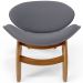 Kit 4 Poltronas Decorativa Orgânica Sala Living Kadosh L02 Suede Cinza - Lyam Decor