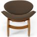 Kit 4 Poltronas Decorativa Orgânica Sala Living Kadosh L02 Suede Marrom - Lyam Decor