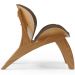 Kit 4 Poltronas Decorativa Orgânica Sala Living Kadosh L02 Suede Marrom - Lyam Decor