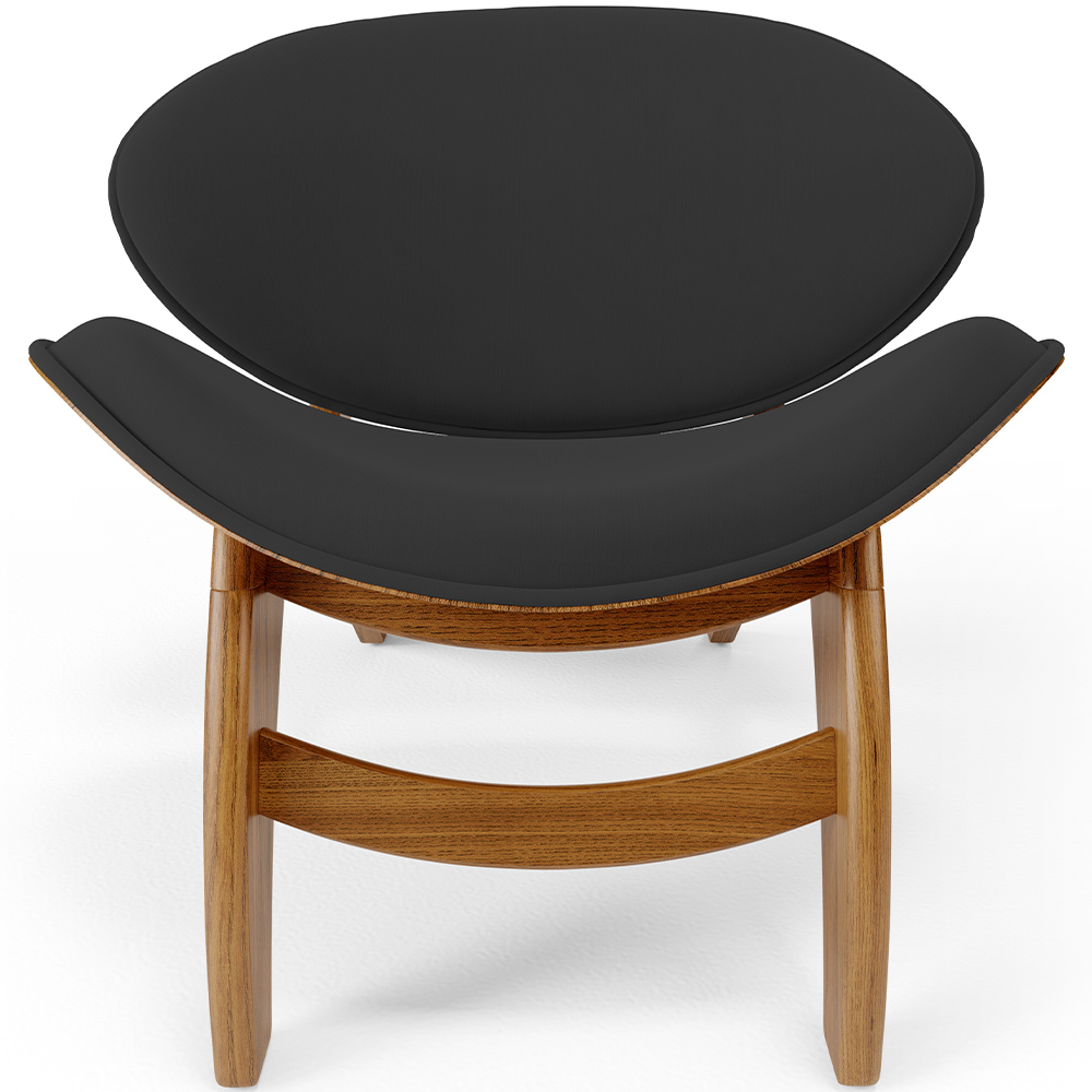 Kit 4 Poltronas Decorativa Orgânica Sala Living Kadosh L02 Suede Preto - Lyam Decor