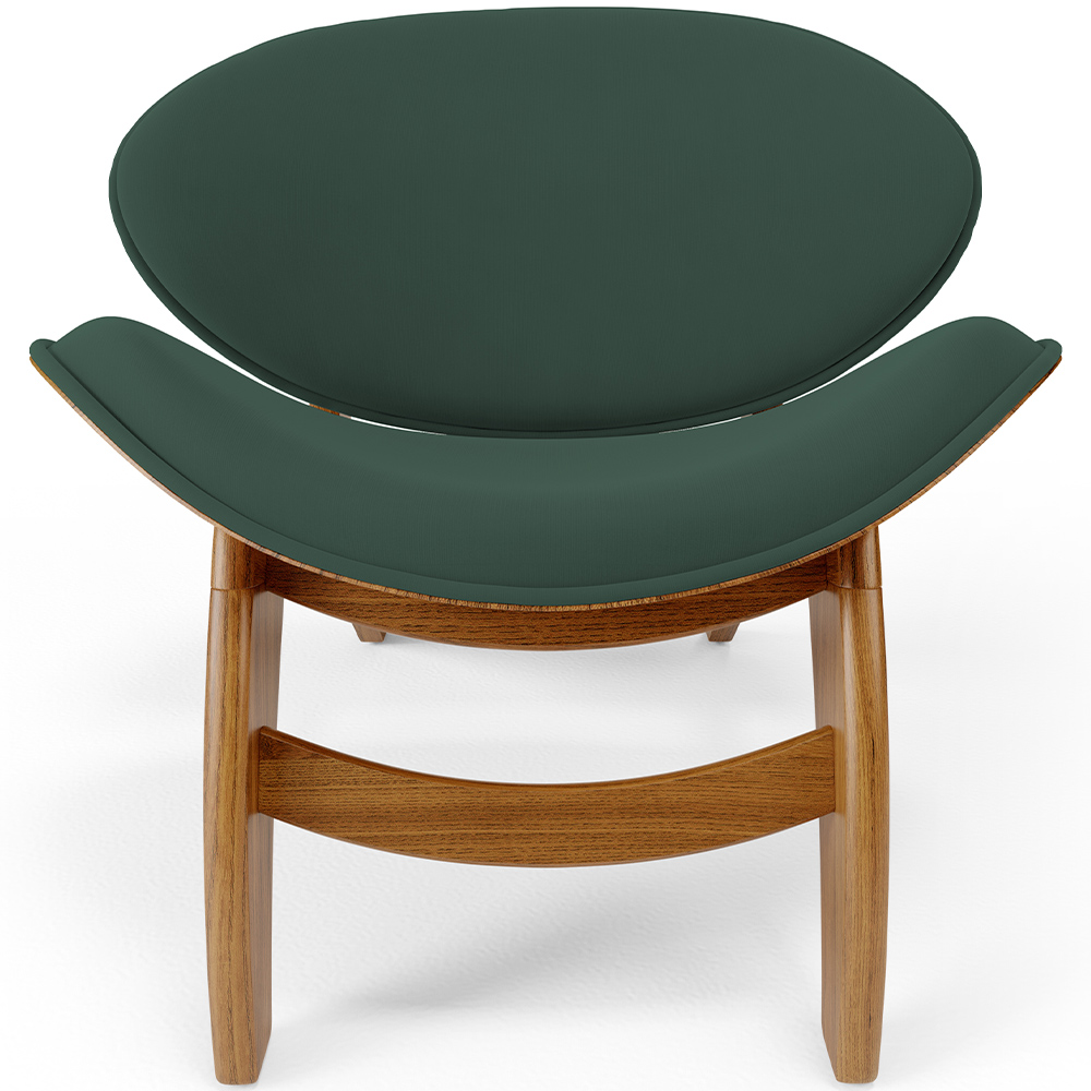 Kit 4 Poltronas Decorativa Orgânica Sala Living Kadosh L02 Suede Verde Musgo - Lyam Decor