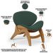 Kit 4 Poltronas Decorativa Orgânica Sala Living Kadosh L02 Suede Verde Musgo - Lyam Decor