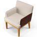 Kit 4 Poltronas Decorativas Para Sala De Estar Beatriz W01 Linho Cru Couríssimo Marrom - Lyam Decor