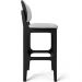 Kit 5 Banquetas Alta Bar Cozinha Sala Jantar Fixa Betta L02 Preto Linho Cinza - Lyam Decor