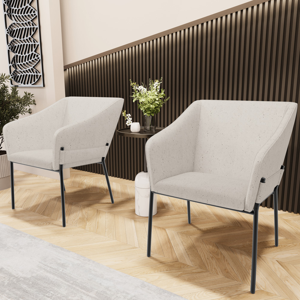 Kit 5 Cadeiras Para Sala de Jantar Estar Living Olívia L02 Linho Cru - Lyam Decor