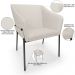 Kit 5 Cadeiras Para Sala de Jantar Estar Living Olívia L02 Linho Cru - Lyam Decor