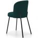 Kit 5 Cadeiras Sala de Jantar Estofada Gavi L02 Bouclê Verde - Lyam Decor