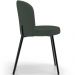 Kit 5 Cadeiras Sala de Jantar Estofada Gavi L02 Linho Verde Musgo - Lyam Decor