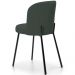 Kit 5 Cadeiras Sala de Jantar Estofada Gavi L02 Linho Verde Musgo - Lyam Decor