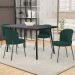 Kit 5 Cadeiras Sala de Jantar Estofada Gavi L02 Suede Verde Musgo - Lyam Decor