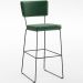 Kit 6 Banquetas Altas Cozinha Sala Jantar Base Em Aço Fixa Allana L02 Facto Verde Musgo - Lyam Decor