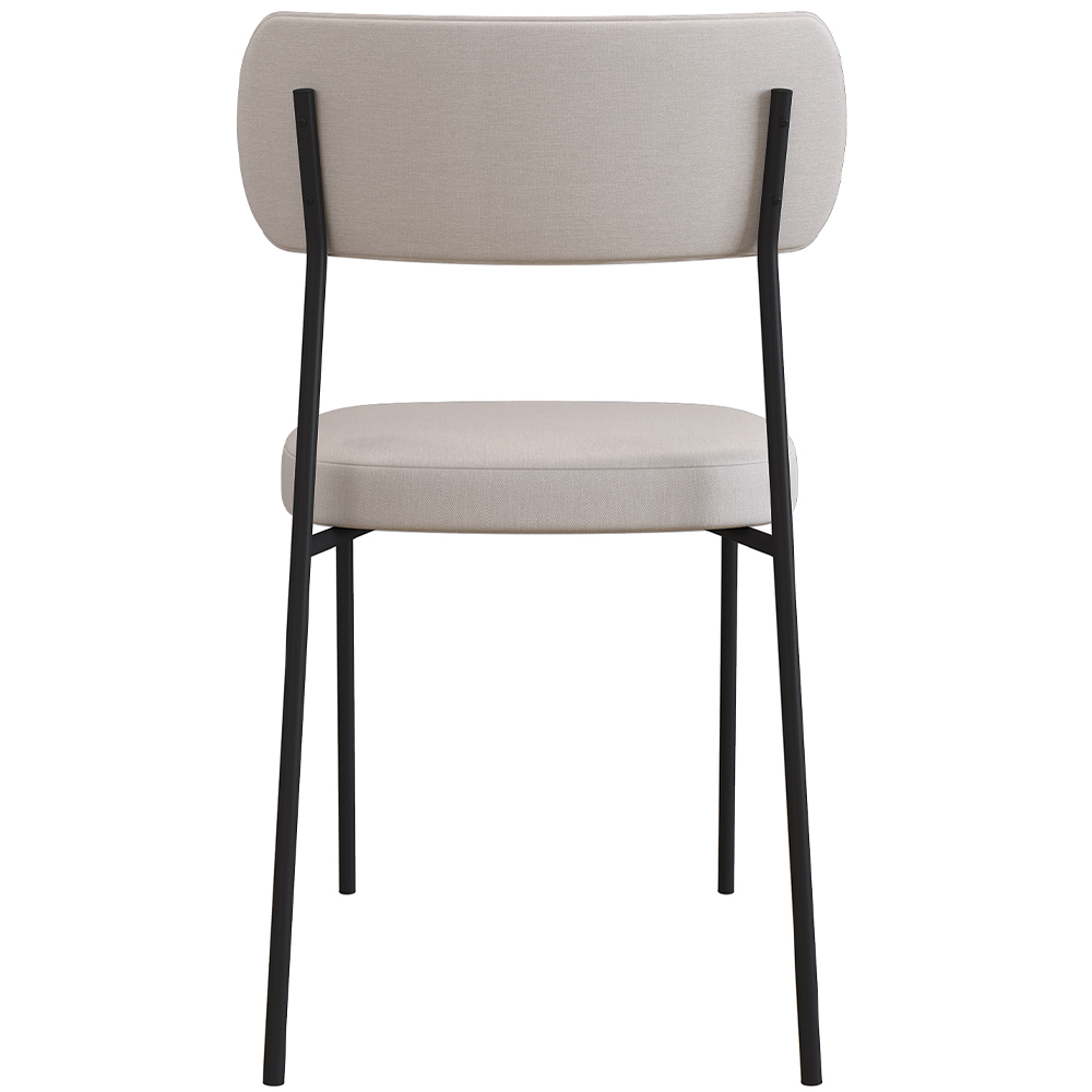 Kit 6 Cadeira Decorativa Estofada Sala Jantar Melina L02 Linho Cru Couríssimo Caramelo - Lyam Decor
