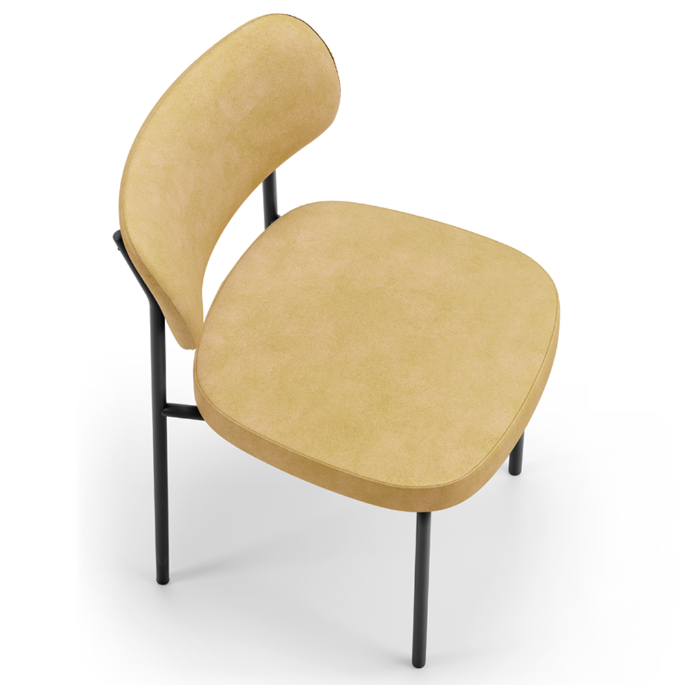Kit 6 Cadeiras Decorativa Estofada Para Sala De Jantar Melina L02 Couríssimo Casco Fendi - Lyam Decor