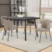 Kit 6 Cadeiras Sala de Jantar Estofada Gavi L02 Bouclê Bege - Lyam Decor
