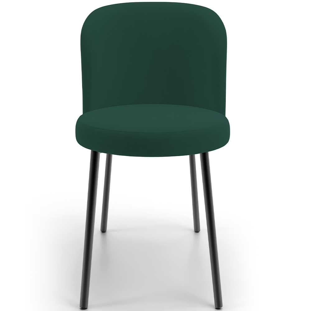 Kit 6 Cadeiras Sala de Jantar Estofada Gavi L02 Suede Verde Musgo - Lyam Decor
