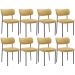 Kit 8 Cadeiras Decorativa Estofada Para Sala De Jantar Melina L02 Couríssimo Casco Fendi - Lyam Decor