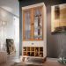 Kit Aparador 04 Portas Havana Com Cristaleira Luma B01 Off White Cinamomo - Lyam Decor