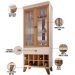 Kit Aparador 04 Portas Havana Com Cristaleira Luma B01 Off White Cinamomo - Lyam Decor