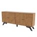 Kit Aparador Buffet 04 Portas Messina Com Mesa De Centro Ferrara D03 Freijó Off White - Lyam Decor