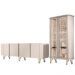 Kit Aparador Buffet Bar Living Santiago com Cristaleira Adega Síria B01 Off White - Lyam