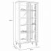 Kit Aparador Buffet Living Santiago Cristaleira Adega Síria e Espelho Ibiza B01 Cinamomo Off - Lyam