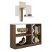Kit Aparador Buffet Para Sala Com Espelho Decorativo 91cm Atlanta N01 Off White Imbuia - Lyam Decor