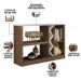 Kit Aparador Buffet Para Sala Com Espelho Decorativo 91cm Atlanta N01 Off White Imbuia - Lyam Decor