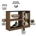 Kit Aparador Buffet Para Sala Estar e Espelho Decorativo 91cm Atlanta N01 Imbuia Preto - Lyam Decor