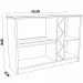 Kit Aparador Buffet Para Sala Estar e Espelho Decorativo 91cm Atlanta N01 Ypê Off White - Lyam Decor