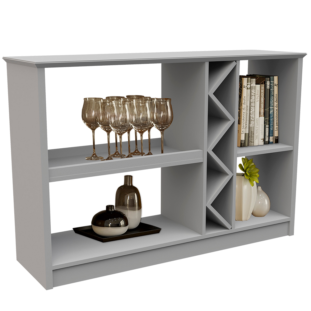 Kit Aparador Buffet Para Sala de Estar e Espelho Decorativo 91cm Atlanta N01 Off White - Lyam Decor