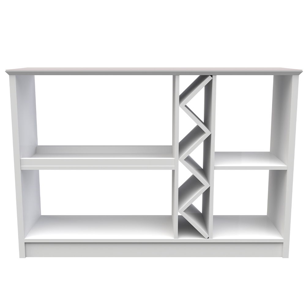 Kit Aparador Buffet Para Sala de Estar e Espelho Decorativo 91cm Atlanta N01 Off White - Lyam Decor