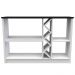 Kit Aparador Buffet Sala de Estar e Espelho Decorativo 91cm Atlanta N01 Off White Preto - Lyam Decor