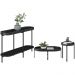 Kit Aparador Decorativo Sala de Estar com Mesa de Centro e Mesa Canto Nord L05 Preto - Lyam Decor
