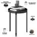 Kit Aparador Decorativo Sala de Estar com Mesa de Centro e Mesa Canto Nord L05 Preto - Lyam Decor