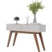 Kit Aparador Para Sala De Estar Com Mesa De Centro Meira C04 Off White Matte Freijó - Lyam