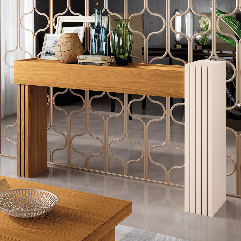Kit Aparador Para Sala De Estar Com Mesa de Centro Lord B01 Cinamomo Off White - Lyam Decor