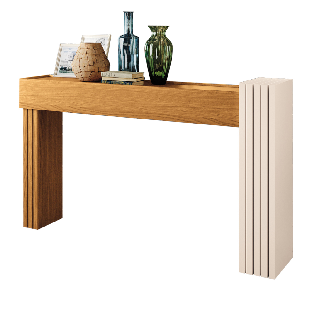 Kit Aparador Para Sala De Estar Com Mesa de Centro Lord B01 Cinamomo Off White - Lyam Decor