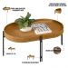 Kit Aparador Para Sala Estar Industrial com Mesa Centro Caramelo Nord L05 Nature Preto - Lyam Decor