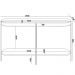 Kit Aparador Para Sala Estar Industrial com Mesa Centro Caramelo Nord L05 Nature Preto - Lyam Decor