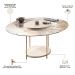 Kit Aparador Para Sala Friesen com 02 Mesas de Centro Redonda Allure B01 Off White - Lyam Decor