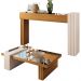 Kit Aparador Sala De Estar Com Mesa de Centro Espelhada Lord B01 Cinamomo Off White - Lyam Decor