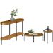 Kit Aparador Sala de Estar com Mesa Centro e Mesa Canto Caramelo Nord L05 Nature Preto - Lyam Decor