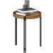 Kit Aparador Sala de Estar com Mesa Centro e Mesa Canto Caramelo Nord L05 Nature Preto - Lyam Decor