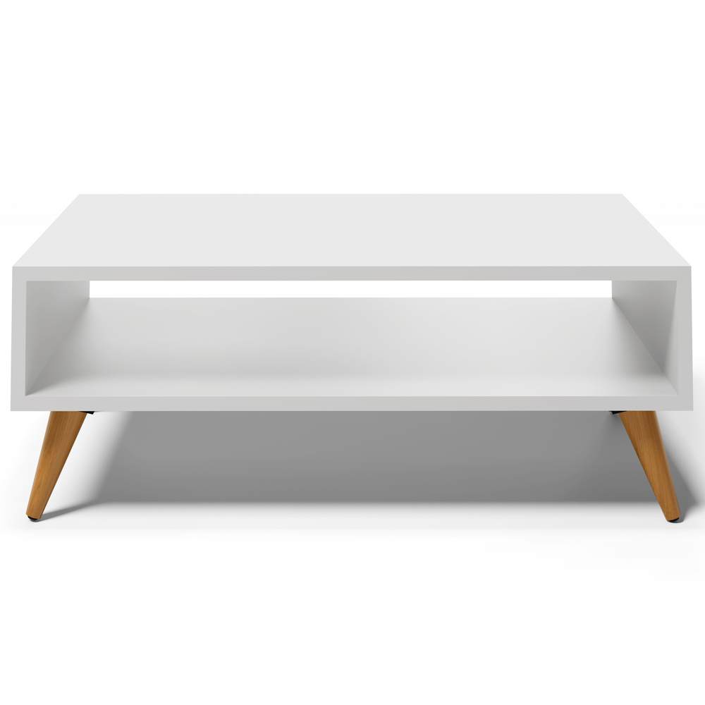 Kit Aparador com Mesa de Centro Mônaco Pés Palito L03 Branco - Lyam Decor