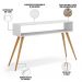 Kit Aparador com Mesa de Centro Mônaco Pés Palito L03 Branco - Lyam Decor