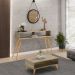 Kit Aparador com Mesa de Centro Mônaco Pés Palito L03 Castanho - Lyam Decor