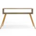 Kit Aparador com Mesa de Centro Mônaco Pés Palito L03 Castanho - Lyam Decor