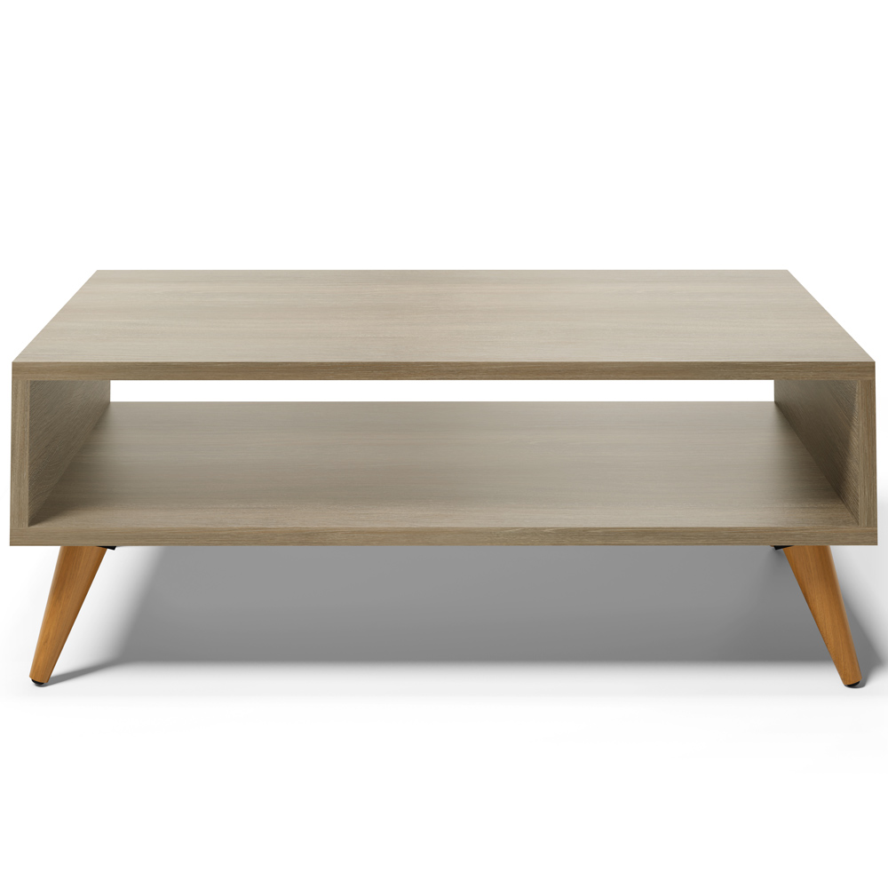 Kit Aparador com Mesa de Centro Mônaco Pés Palito L03 Castanho - Lyam Decor