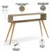 Kit Aparador com Mesa de Centro Mônaco Pés Palito L03 Castanho - Lyam Decor